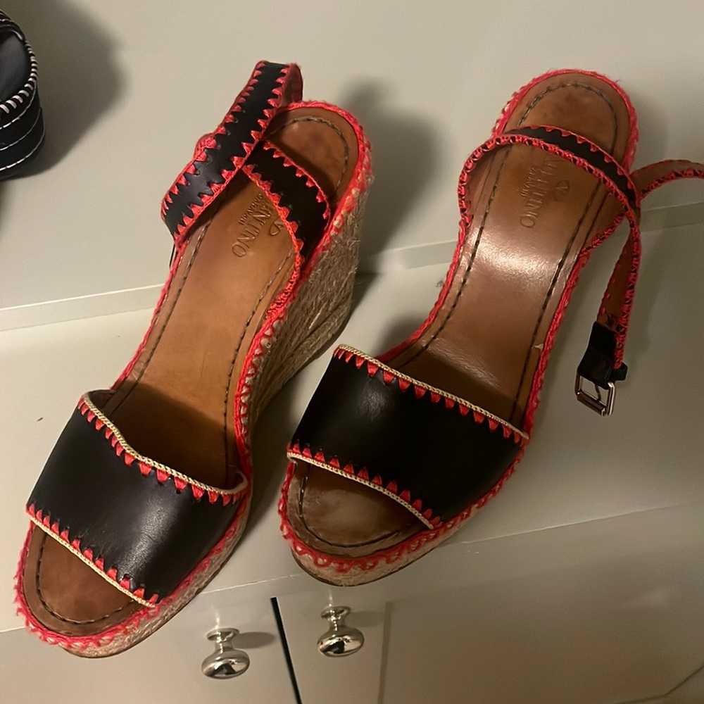 Valentino heeled espadrille good condition size 39.5